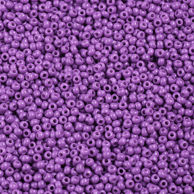 FGB Seed Beads ~ Size 11/0 ~ Opaque Purple ~ 20 grams