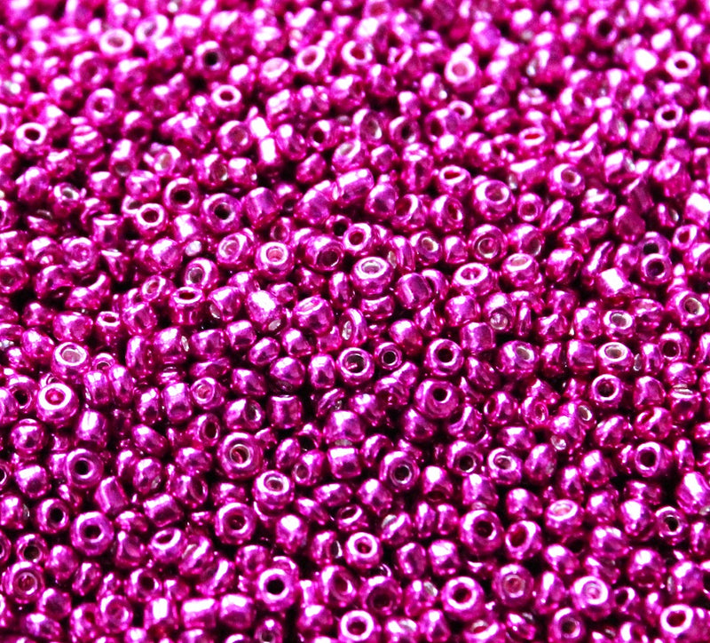 2mm Glass Seed Beads ~ 20g ~ Metallic Camellia