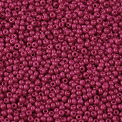FGB Seed Beads ~ Size 11/0 ~ Opaque Cerise ~ 20 grams