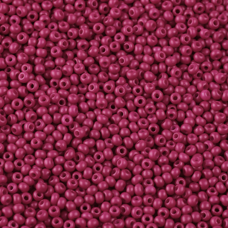 FGB Seed Beads ~ Size 11/0 ~ Opaque Cerise ~ 20 grams
