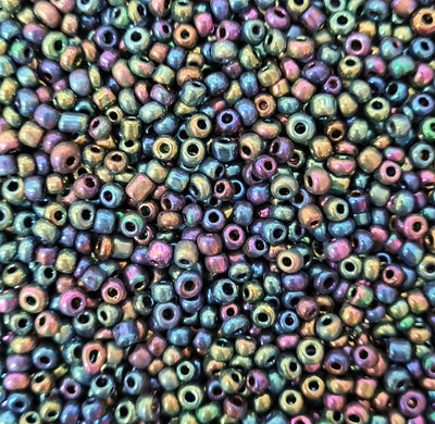 3mm Seed Beads ~ 20g ~ Iris Blue/Green