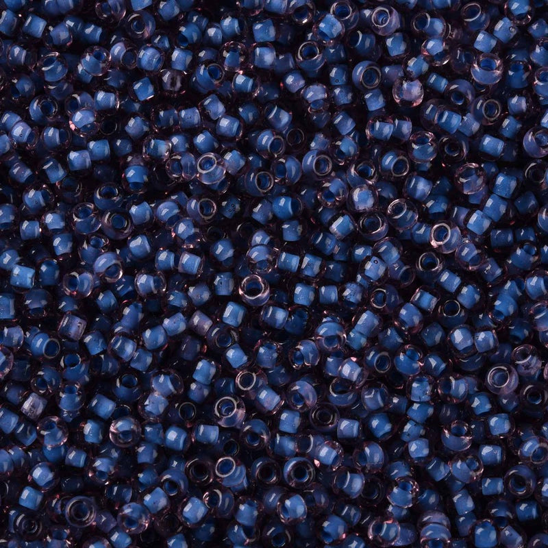 FGB Seed Beads ~ Size 11/0 ~ Inside Colours - Blueberry ~ 20 grams