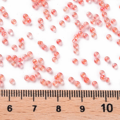 FGB Seed Beads ~ Size 11/0 ~ Inside Colours - Salmon AB ~ 20 grams