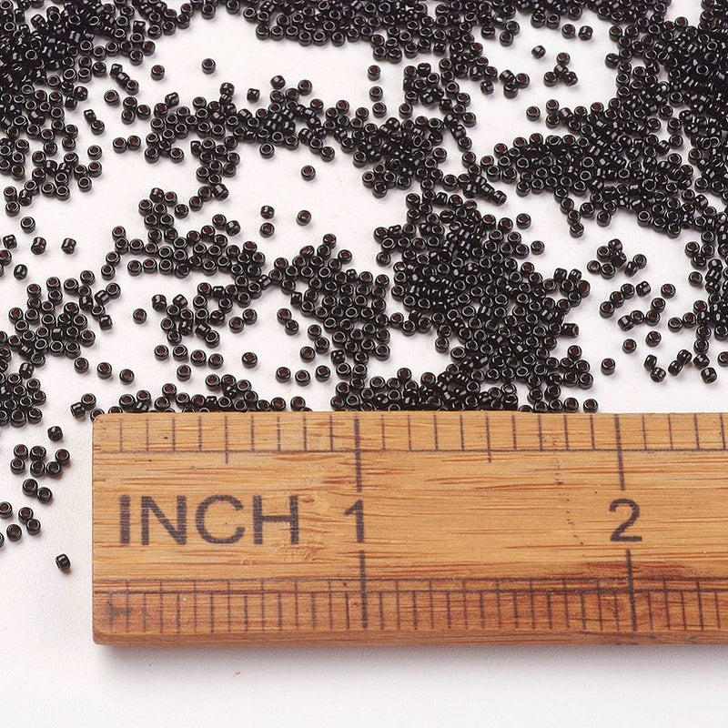 MGB Matsuno Seed Beads ~ Size 15/0 ~ Black ~ 5 grams
