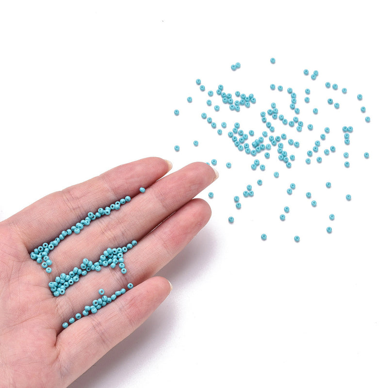 FGB Seed Beads ~ Size 11/0 ~ Opaque Cyan ~ 20 grams