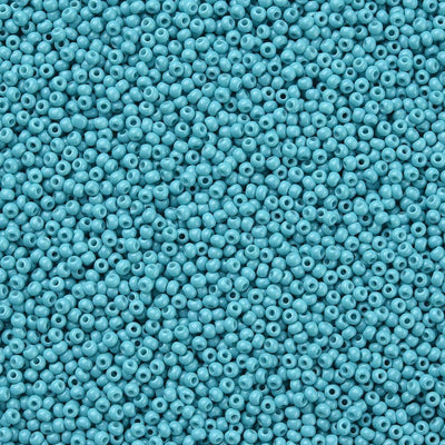 FGB Seed Beads ~ Size 11/0 ~ Opaque Cyan ~ 20 grams
