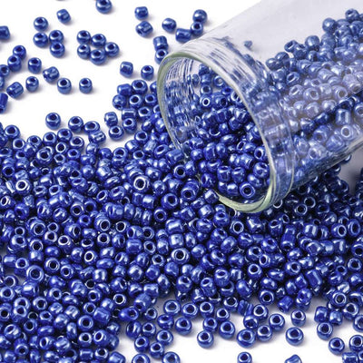 2mm Seed Beads ~ 20g ~ Lustred Blue