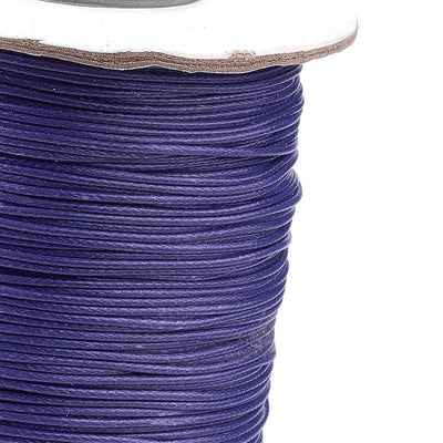 1mm Korean Waxed Polyester Cord ~ Purple ~ 1 Metre