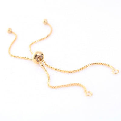 Gold Plated Copper Adjustable Bracelet Making Chain with Sliding Stopper