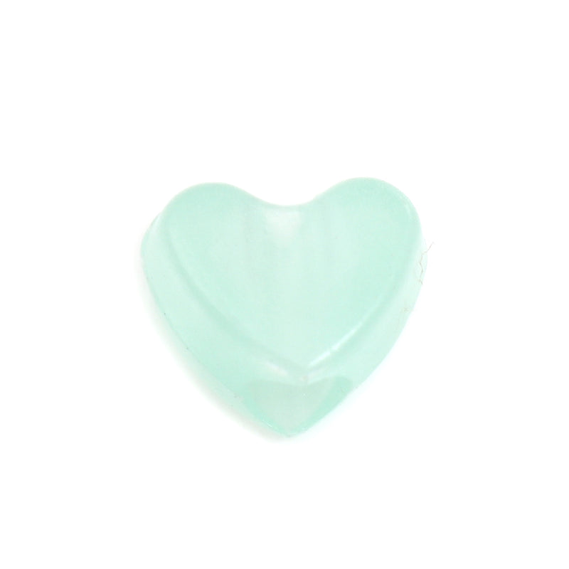 10mm Glow in the Dark Acrylic Heart Beads ~ 30 beads ~ Mixed Colours