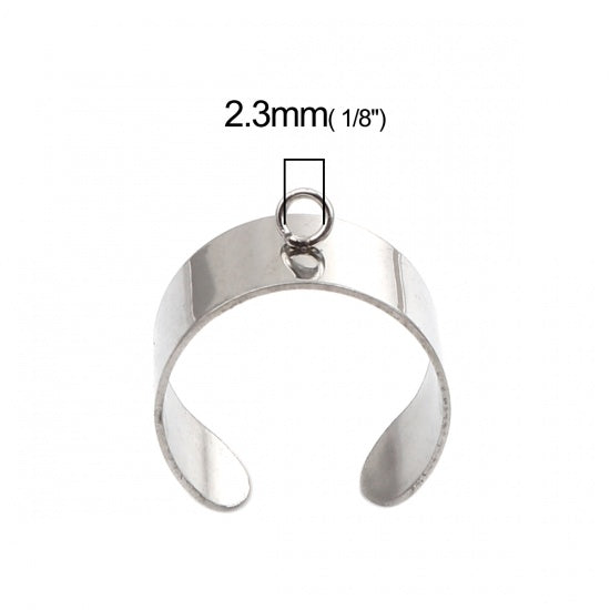 Stainless Steel U-Shape Ring with One Loop