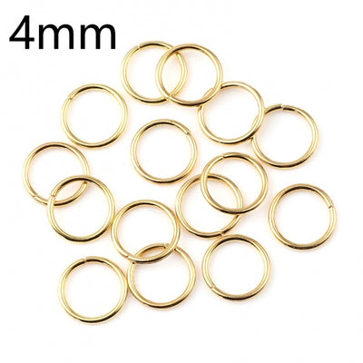 4mm Gold Plated Jump Rings ~ Pack of 200