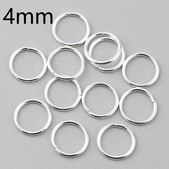 4mm Silver Plated Jump Rings ~ Pack of 200