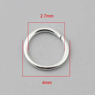 4mm Silver Plated Jump Rings ~ Pack of 200