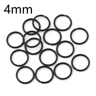 4mm Black Plated Jump Rings ~ Pack of 200