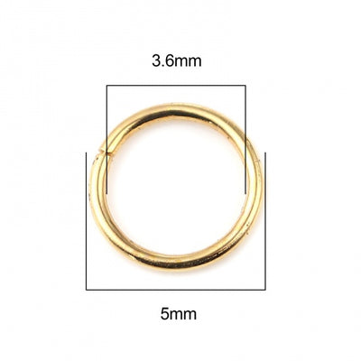 5mm Gold Plated Jump Rings ~ Pack of 200