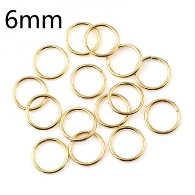 6mm Gold Plated Jump Rings ~ Pack of 200