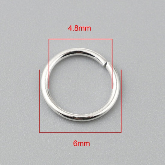 6mm Silver Plated Jump Rings ~ Pack of 200