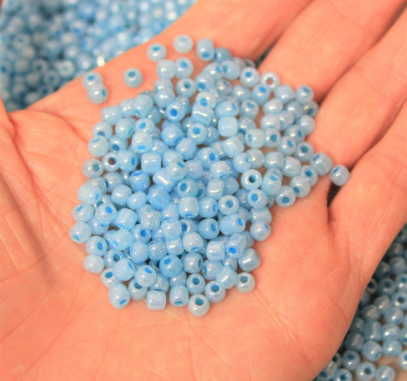 4mm Seed Beads ~ 20g ~ Ceylon Sky Blue