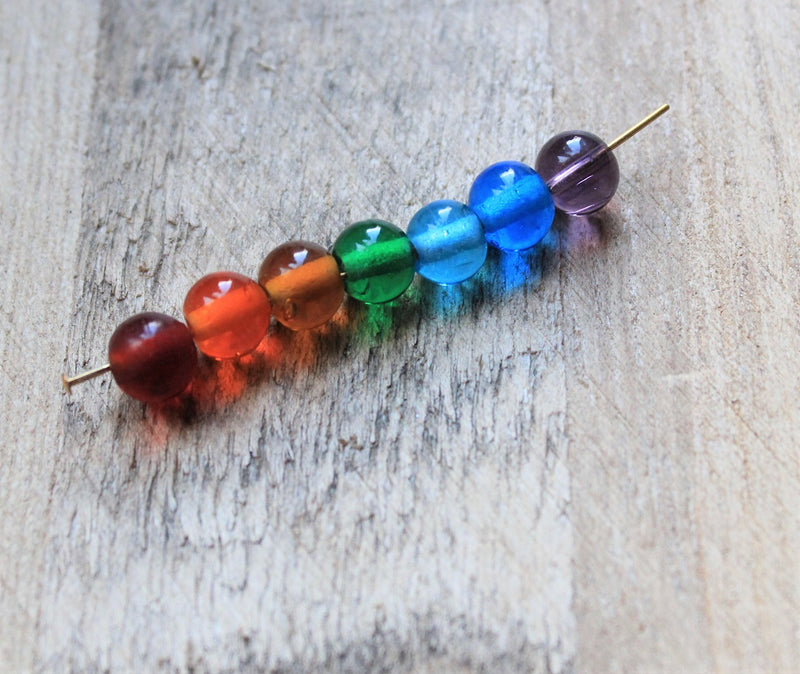 6mm Chakra Beads  ~ 7 beads/pack