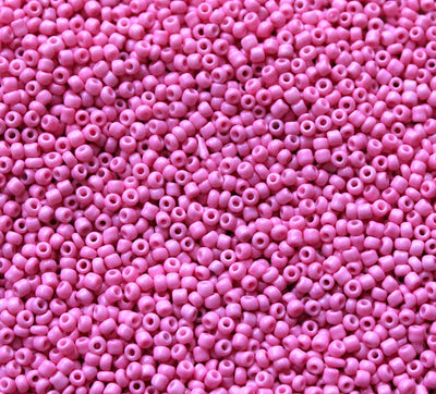 2mm Seed Beads ~ 20g ~ Opaque Pink