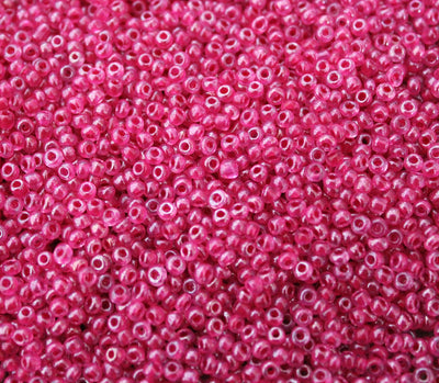 3mm Seed Beads ~ 20g ~ Inside Colours Fuchsia