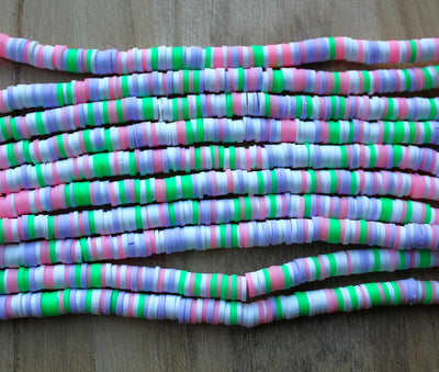 1 Strand of 6mm Polymer Clay Katsuki Beads ~ Spring Colours Mix ~ approx. 290-320 beads