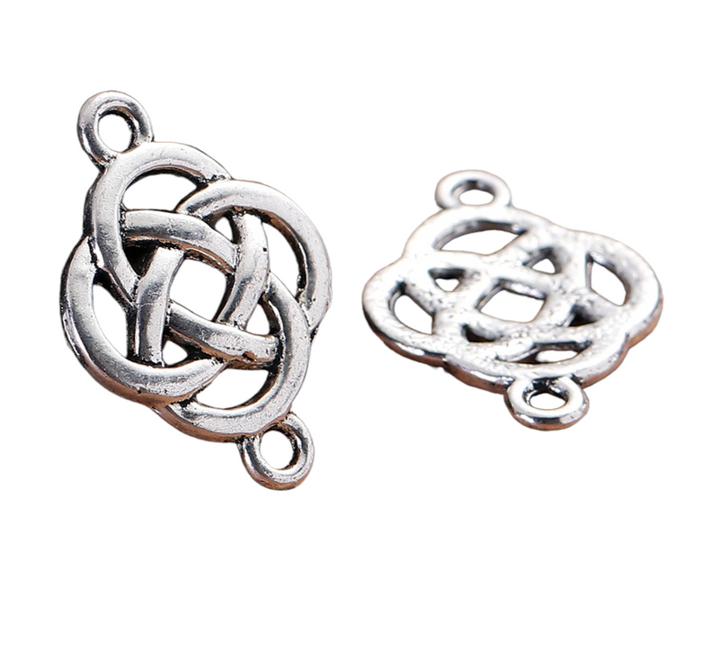 25x18mm Antique Silver Plated Celtic Knot Open Link / Connector