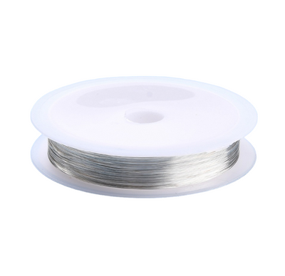 0.8mm (20 Gauge) Silver Plated Copper Craft Wire ~ 3 Metres
