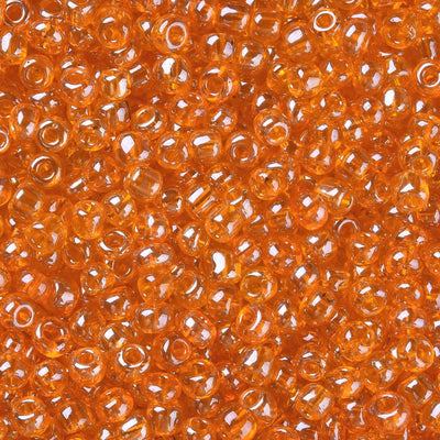 3mm Seed Beads ~ 20g ~ Lustred Orange