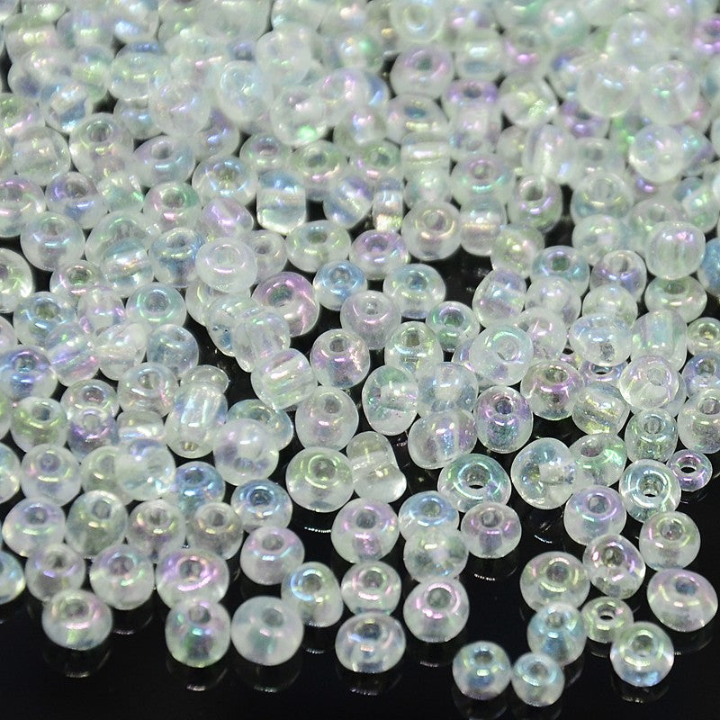 4mm Seed Beads ~ 20g ~ Crystal AB