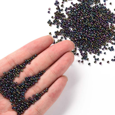 2mm Glass Seed Beads ~ 20g ~ Iris Purple