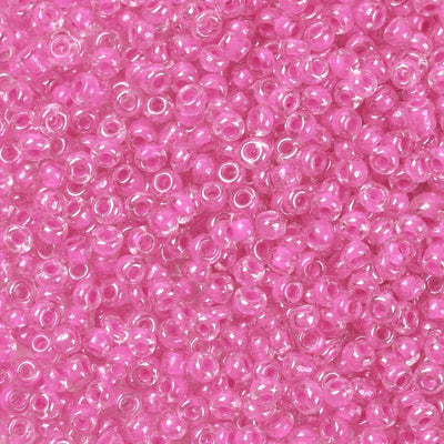 3mm Seed Beads ~ 20g ~ Inside Colours Pink