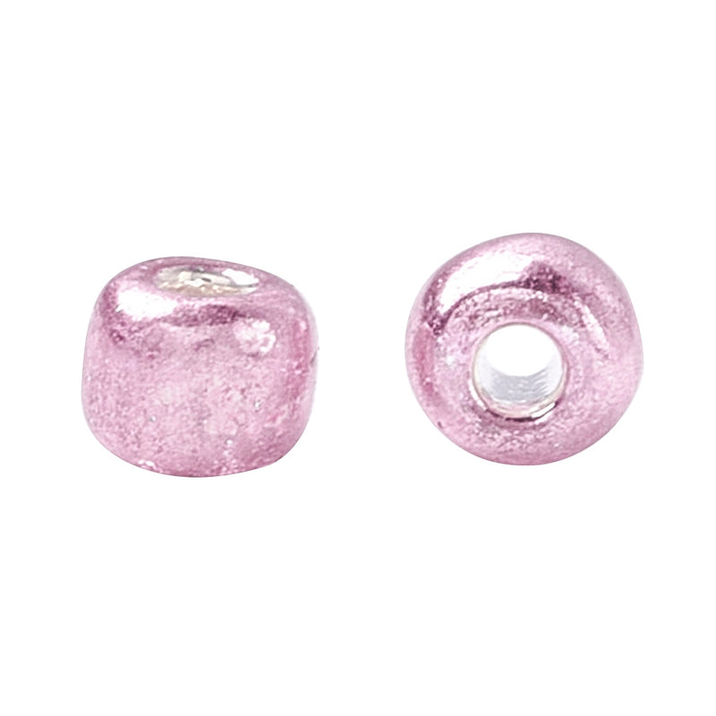 2mm Glass Seed Beads ~ 20g ~ Metallic Pink