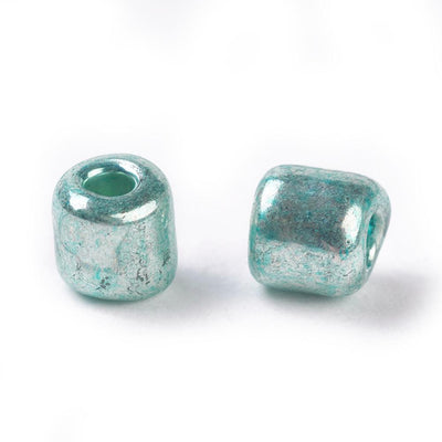 2mm Glass Seed Beads ~ 20g ~ Metallic Green