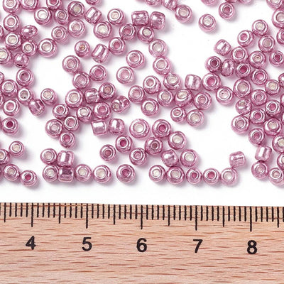 3mm Glass Seed Beads ~ 20g ~ Metallic Pink