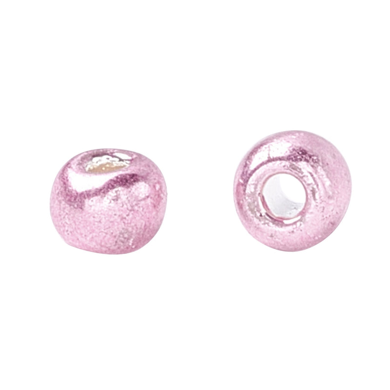 3mm Glass Seed Beads ~ 20g ~ Metallic Pink