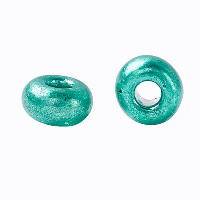 3mm Glass Seed Beads ~ 20g ~ Metallic Sea Green