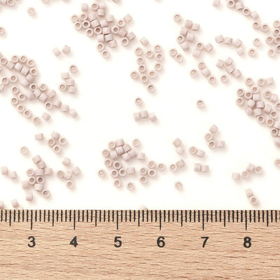 2x1.5mm Cylinder Seed Beads ~ Frosted Dusty Rose ~ 5g
