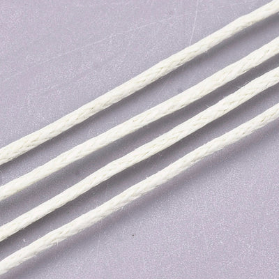 1mm Waxed Cotton Cord ~ Creamy White ~ 1 Metre