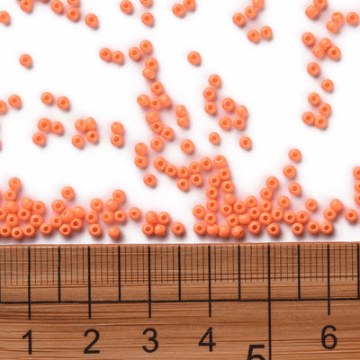 FGB Seed Beads ~ Size 11/0 ~ Opaque Light Orange ~ 20 grams