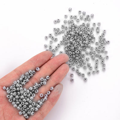 4mm Seed Beads ~ 20g ~ Ceylon Grey