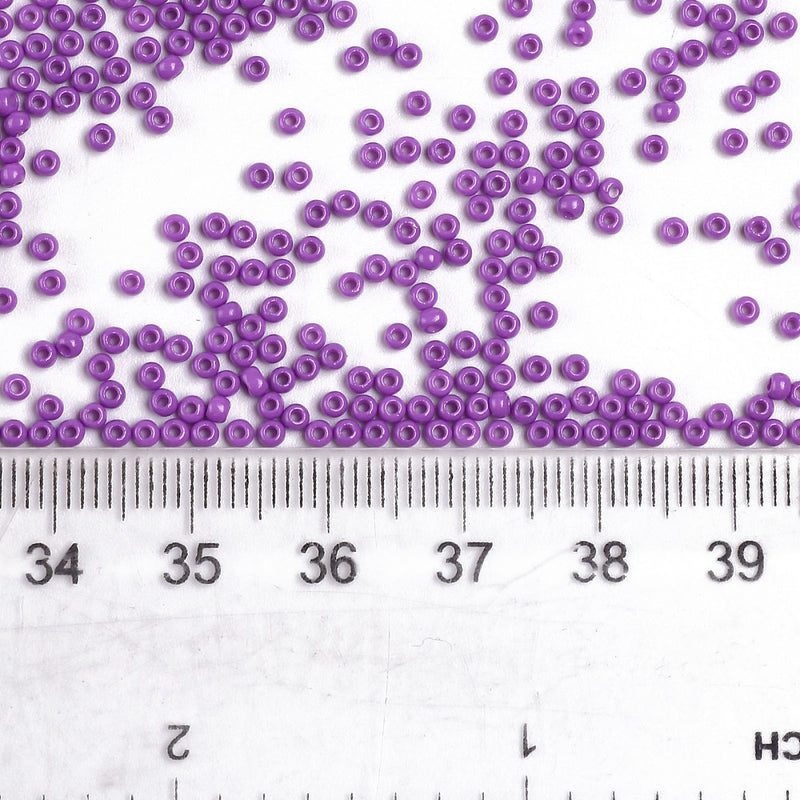 FGB Seed Beads ~ Size 11/0 ~ Opaque Purple ~ 20 grams