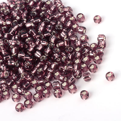 MGB Matsuno Seed Beads ~ Size 15/0 ~ Silver Lined Amethyst ~ 5 grams