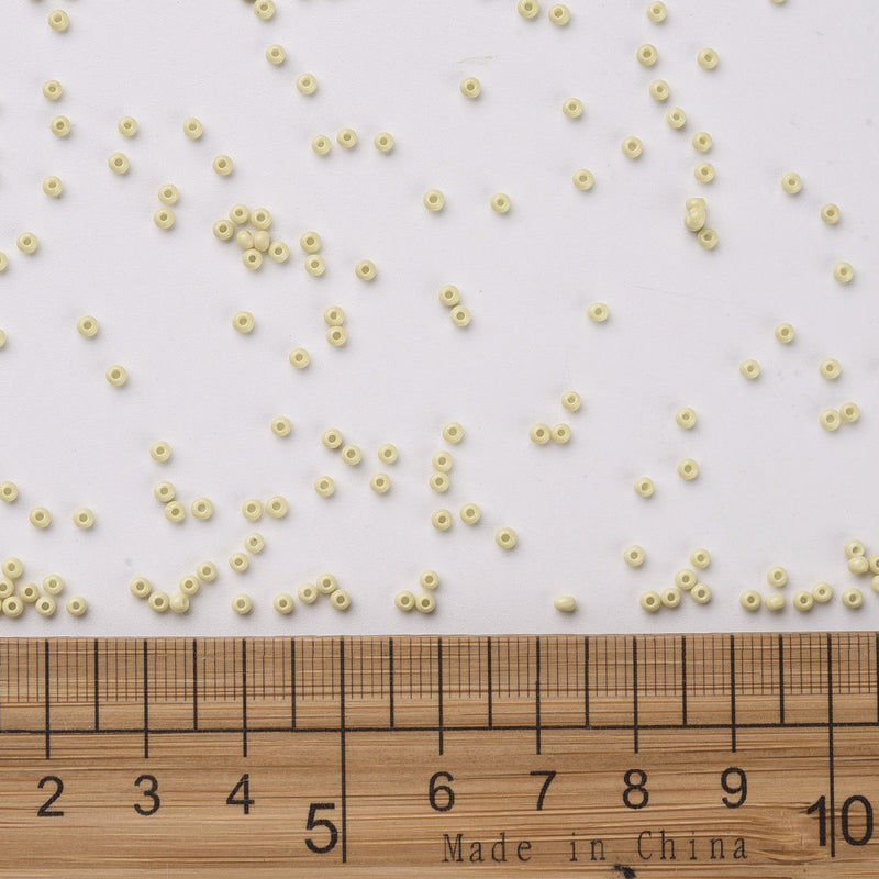 FGB Seed Beads ~ Size 11/0 ~ Opaque Beige ~ 20 grams
