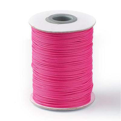 1mm Korean Waxed Polyester Cord ~ Deep Pink ~ 1 Metre