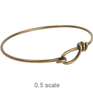 TierraCast Wire Bracelet ~ Brass Oxide