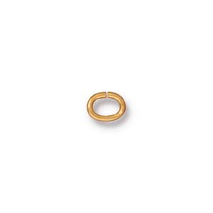 TierraCast Medium Oval Jump Ring x 10 ~ 5mm ~ Gold Plate