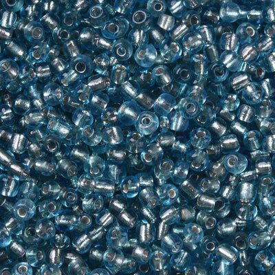3mm Seed Beads ~ 20g ~ Silver Lined Light Sky Blue