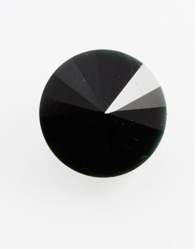 Swarovski Crystal Round Rivoli Stone ~ 12mm ~ Jet